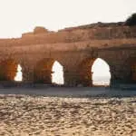 The Romans built these aquaducts in Israel for the transferring of water
